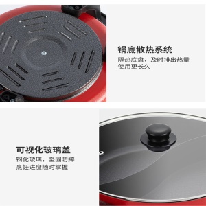 Casserole électrique multifonction 6L grande capacité