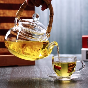 Théière transparente en verre résistant aux hautes températures  600ml