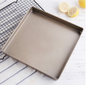 Plaque de cuisson carrée en acier au carbone 11 pouces
