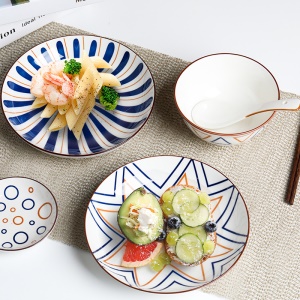 Assiette de style japonais 8 pouces en céramique