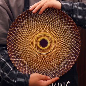Assiette à manger en verre Ø 33cm de diamètre