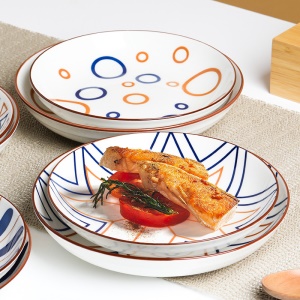 Assiette de style japonais 8 pouces en céramique