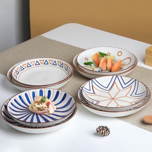 Assiette de style japonais 8 pouces en céramique