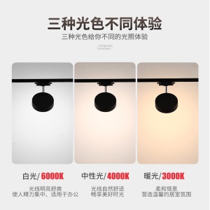 Plafonnier Spots pivotants LED à trois couleurs de lumière