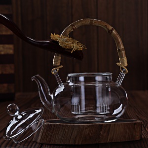 Théière transparente en verre résistant aux hautes températures  600ml