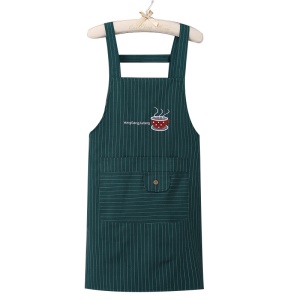 Tablier à bretelles en coton imperméable à l'huile