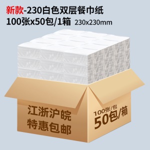 Serviettes sans parfum double couche 100 pompe/paquet 230 * 230mm