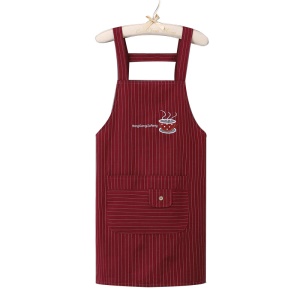 Tablier à bretelles en coton imperméable à l'huile