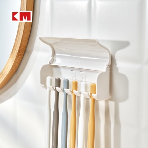 Support de brosse à dents multi-têtes à six trous amovible et lavable