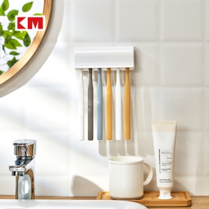 Support de brosse à dents multi-têtes à six trous amovible et lavable
