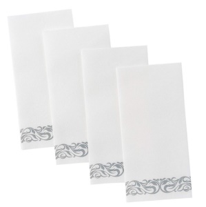 Serviette de table jetable en dentelle dorée papier en Pâte de bois vierge