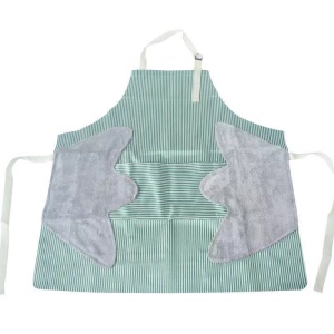 Tablier imperméable avec poches essuyable à la main réglable