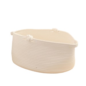 Panier de rangement de débris en coton tressé
