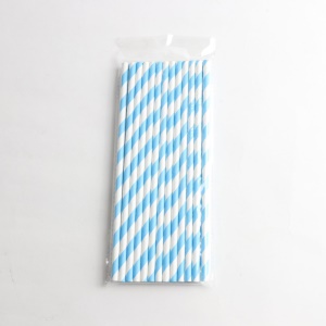 Paille en papier jetable rayures dégradables