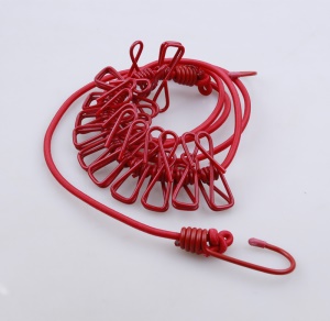 Corde à linge d'extérieur portable coupe-vent super élastique