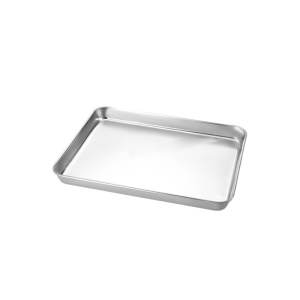 Plateau rectangulaire en acier inoxydable