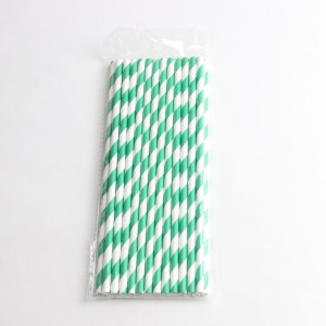 Paille en papier jetable rayures dégradables