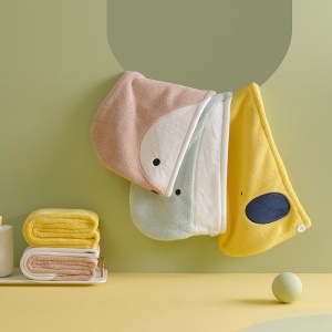 Shuxue Bonnet de séchage des Cheveux Serviette enveloppé corail velours absorbant