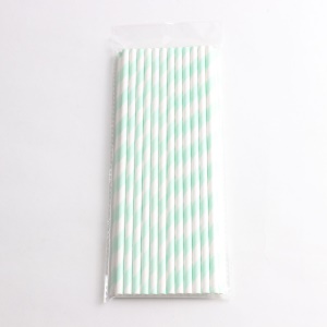 Paille en papier jetable rayures dégradables
