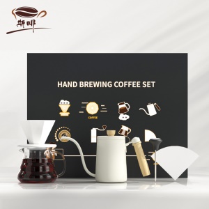 Ensemble de cafetière manuelle (cafetière + pot de partager + tasse de filtre + papier filtre + thermomètre)