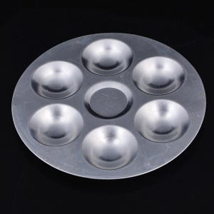 Palette  de peinture de 10 trous en aluminium rond pour enfants