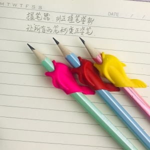 Gaine stylo en silicone pour enfants en plastique en forme petit poisson