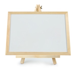 Petit tableau blanc magnétique double face avec support