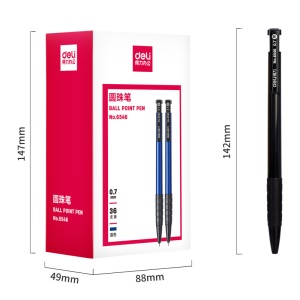 Deli 6546 Stylo à bille encre bleu 0.7 mm