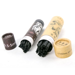 Bâtons de charbon de bois  et en saule pour la réalisation de croquis 25 bâtons/tube