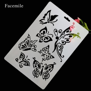 Pochoirs à peindre Fleurs et papillons
