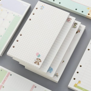A5/A6 Papier de recharge pour carnet 6 anneaux
