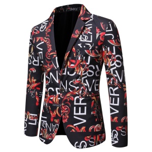 Veste casual pour hommes en tissu imprimé