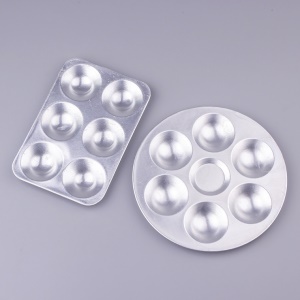Palette  de peinture de 10 trous en aluminium rond pour enfants