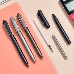 Deli A12 stylo à billet à pression-ressort noir 0.5mm