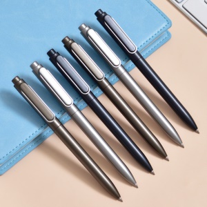 Deli A12 stylo à billet à pression-ressort noir 0.5mm