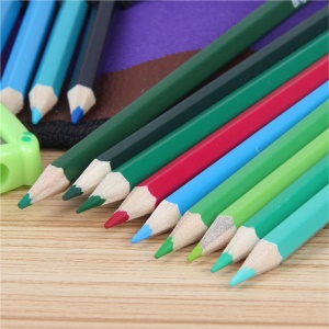 Ensemble de  50  crayons de couleur avec sac enroulable