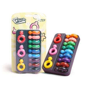 Crayons à anneaux pour enfants 12 couleurs