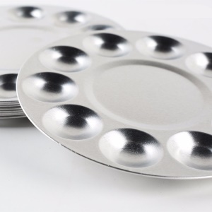 Palette  de peinture de 10 trous en aluminium rond pour enfants