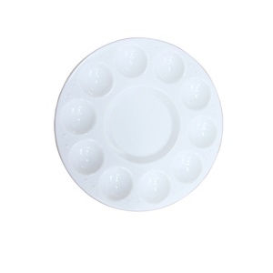 Palette de peinture ronde et Large  de 10 trous 17cm en plastic