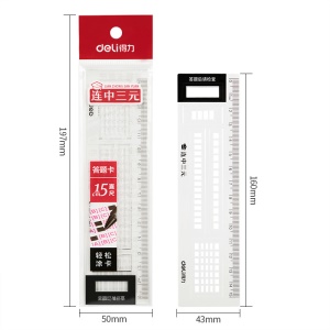 règle multifonctionnelle en plastique transparent