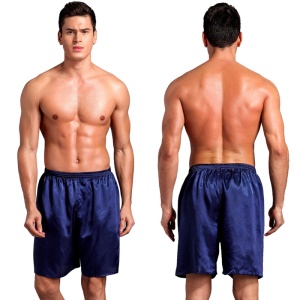 Pantalon de pyjama pour homme court en soie torsadée