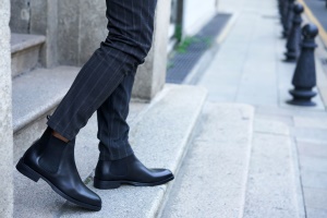 Bottes en cuir véritable pour hommes