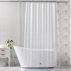 Rideau de douche EVA imperméable et transparent