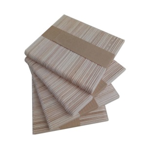 Bâtonnets de crème glacée jetable en bois couleur bois paquet de 50 tiges