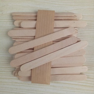 Bâtonnets de crème glacée jetable en bois couleur bois paquet de 50 tiges