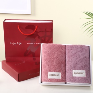 Serviettes en velours de corail ensemble de deux pièces doux et absorbant l'eau