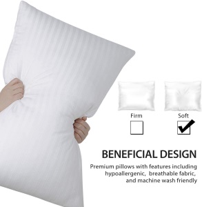 Oreiller en fibre chimique Blanc