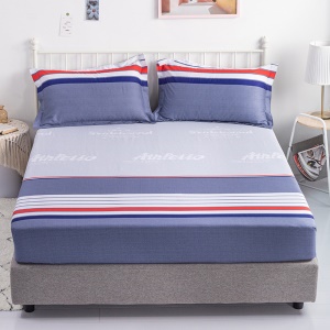 Ensemble de draps  en coton (drap + taies d'oreiller) imprimé sergé