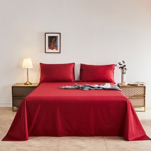 Draps et taie d'oreiller en coton multicolore disponible