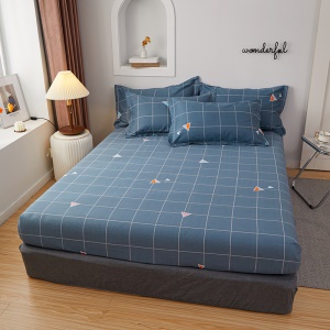 Ensemble de draps  en coton (drap + taies d'oreiller) imprimé sergé